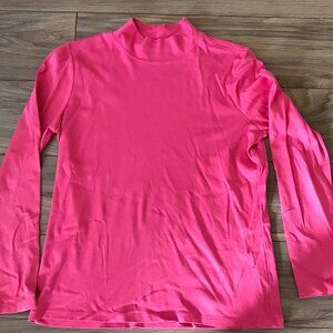 L.L.Bean Women's Long Sleeve Crew Neck Top Medium Regular Pink 100% cotton